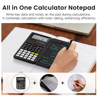 Scientific Foldable Calculator  2 in 1 with drawing screen, 6 inches, LCD Screen, 82MS and 240 functions for university students and professors