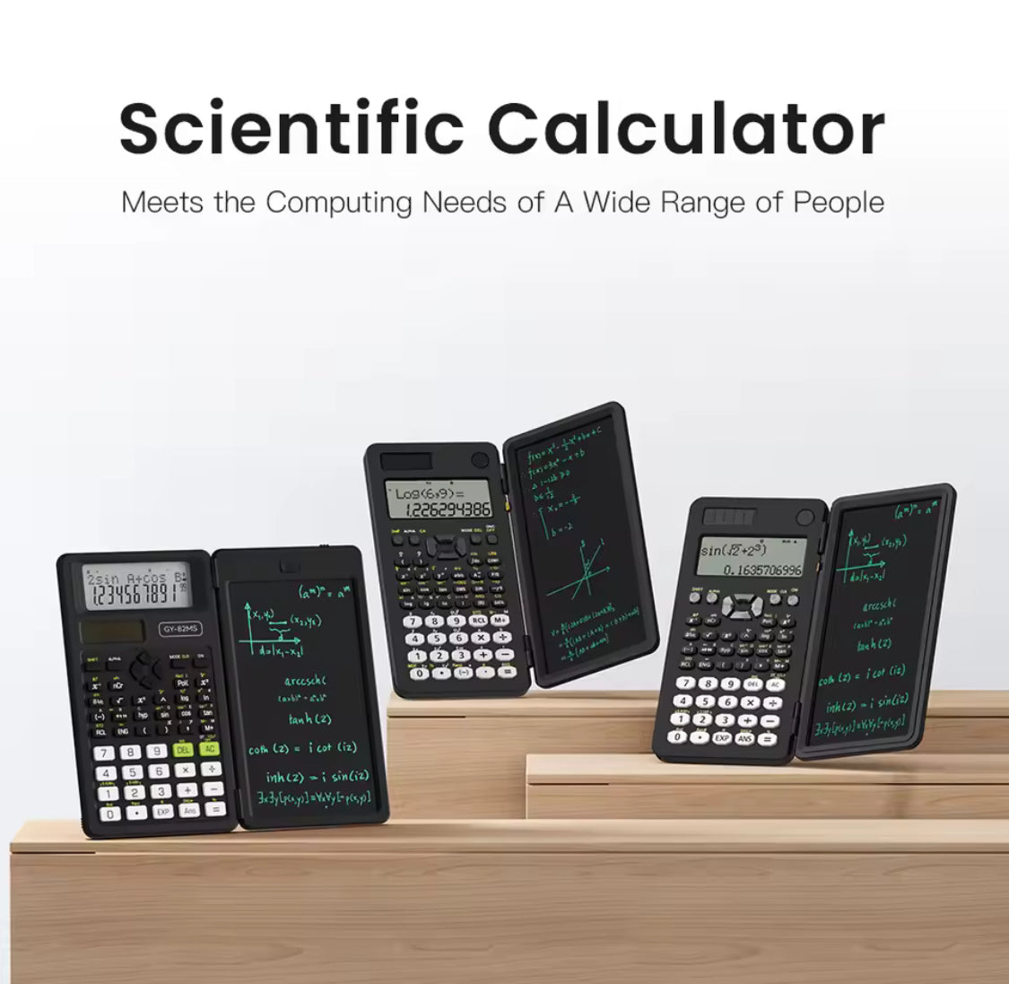 Scientific Foldable Calculator  2 in 1 with drawing screen, 6 inches, LCD Screen, 82MS and 240 functions for university students and professors